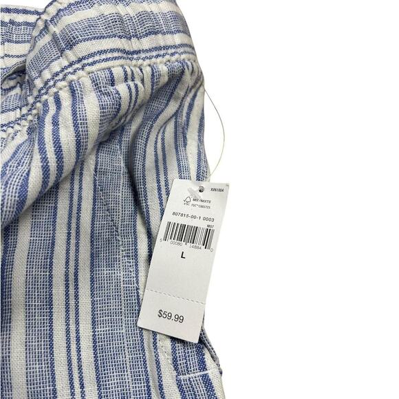 Gap NWT Blue Pin Stripe Linen Blend Pants - Picture 5 of 5